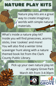 Nature Play Kits descriptive flyer
